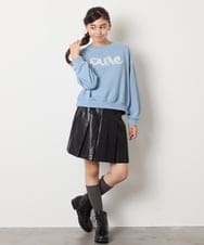 KJKAD49018 a.v.v KIDS(アー・ヴェ・ヴェ) [100-160]【WEB限定商品】チュールロゴトレーナー ピンク
