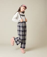 KJKAD49018 a.v.v KIDS(アー・ヴェ・ヴェ) [100-160]【WEB限定商品】チュールロゴトレーナー ピンク