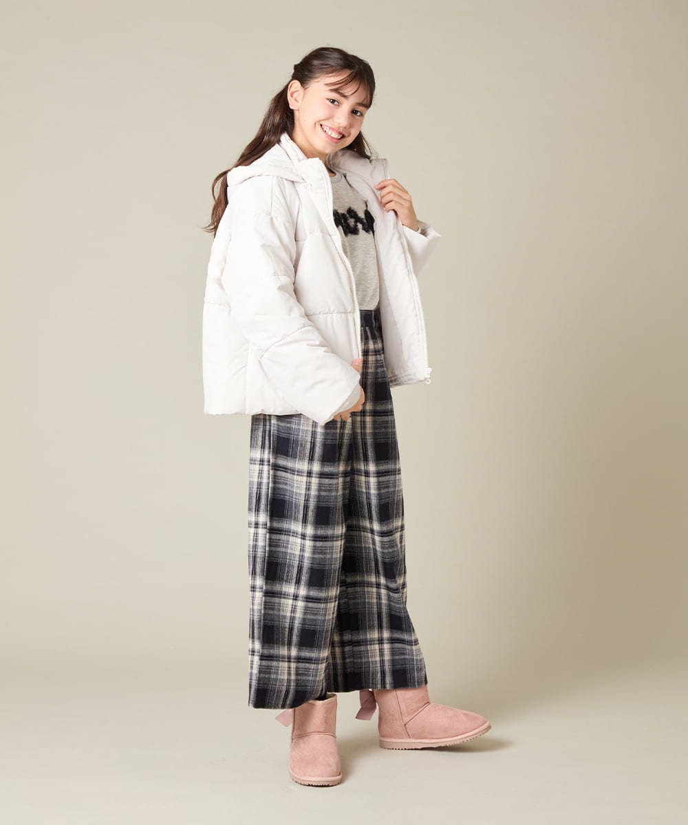 KJKAD49018 a.v.v KIDS(アー・ヴェ・ヴェ) [100-160]【WEB限定商品】チュールロゴトレーナー ピンク
