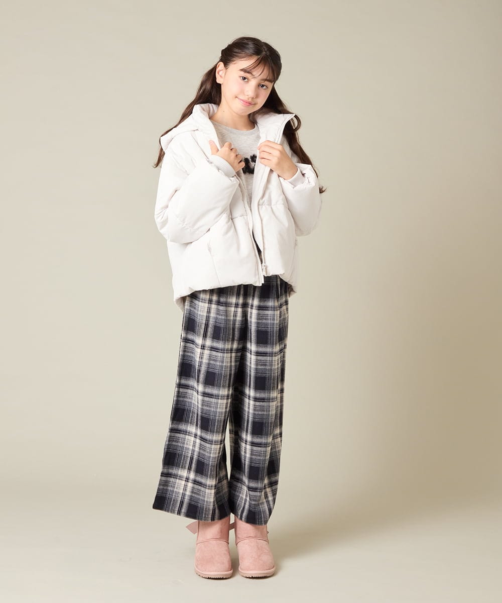 KJKAD49018 a.v.v KIDS(アー・ヴェ・ヴェ) [100-160]【WEB限定商品】チュールロゴトレーナー ピンク