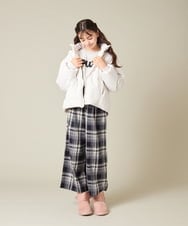 KJKAD49018 a.v.v KIDS(アー・ヴェ・ヴェ) [100-160]【WEB限定商品】チュールロゴトレーナー ピンク