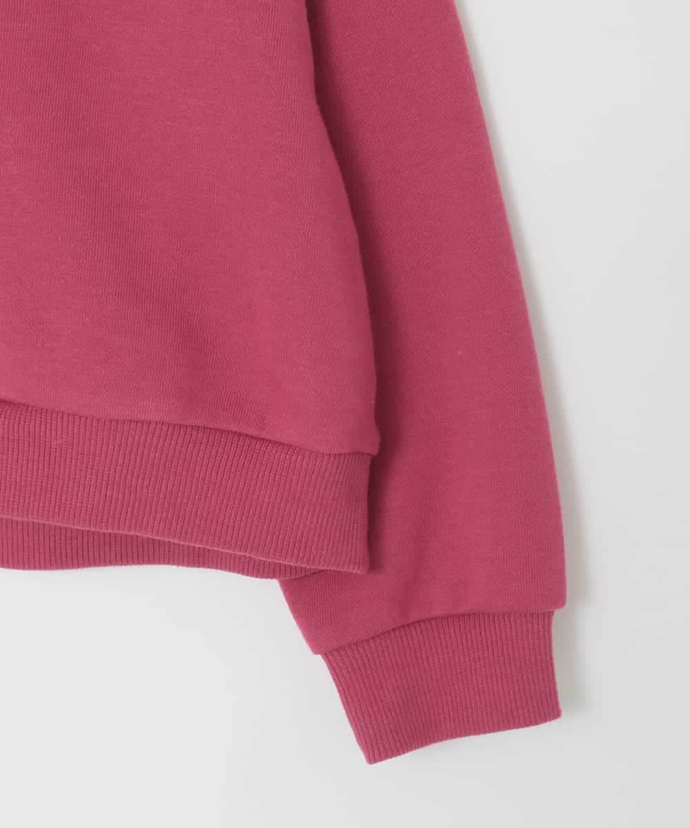 KJKAD49018 a.v.v KIDS(アー・ヴェ・ヴェ) [100-160]【WEB限定商品/チュールフリル/クロップド丈】チュールロゴトレーナー ピンク