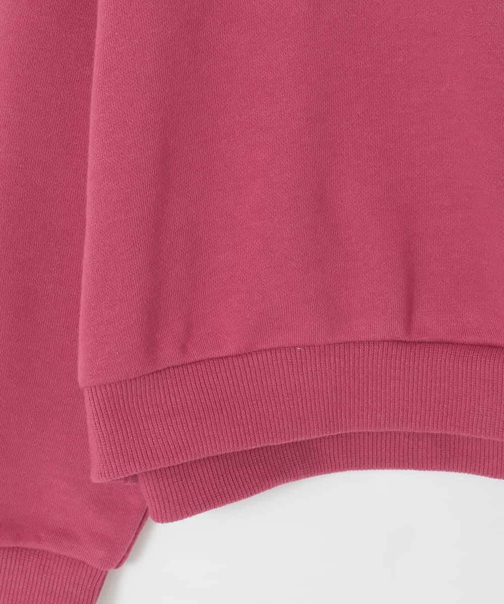 KJKAD49018 a.v.v KIDS(アー・ヴェ・ヴェ) [100-160]【WEB限定商品/チュールフリル/クロップド丈】チュールロゴトレーナー ピンク