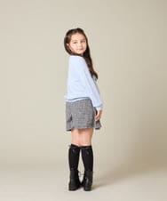 KJKAD51018 a.v.v KIDS(アー・ヴェ・ヴェ) [100-160]【WEB限定商品】リボン付きロゴトレーナー ライトブルー