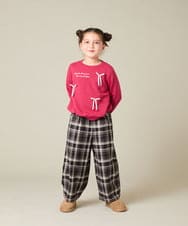 KJKAD51018 a.v.v KIDS(アー・ヴェ・ヴェ) [100-160]【WEB限定商品】リボン付きロゴトレーナー ライトブルー