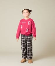 KJKAD51018 a.v.v KIDS(アー・ヴェ・ヴェ) [100-160]【WEB限定商品】リボン付きロゴトレーナー ライトブルー