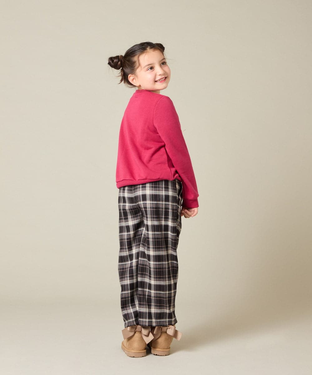 KJKAD51018 a.v.v KIDS(アー・ヴェ・ヴェ) [100-160]【WEB限定商品】リボン付きロゴトレーナー ライトブルー