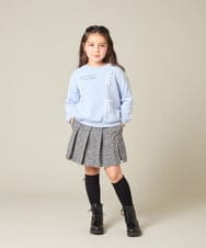KJKAD51018 a.v.v KIDS(アー・ヴェ・ヴェ) [100-160]【WEB限定商品】リボン付きロゴトレーナー ライトブルー
