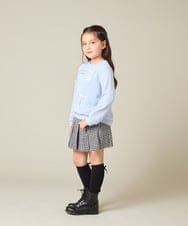 KJKAD51018 a.v.v KIDS(アー・ヴェ・ヴェ) [100-160]【WEB限定商品】リボン付きロゴトレーナー ライトブルー