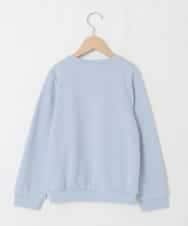 KJKAD51018 a.v.v KIDS(アー・ヴェ・ヴェ) [100-160]【WEB限定商品/サテンリボンがカワイイ】リボン付きロゴトレーナー ライトブルー