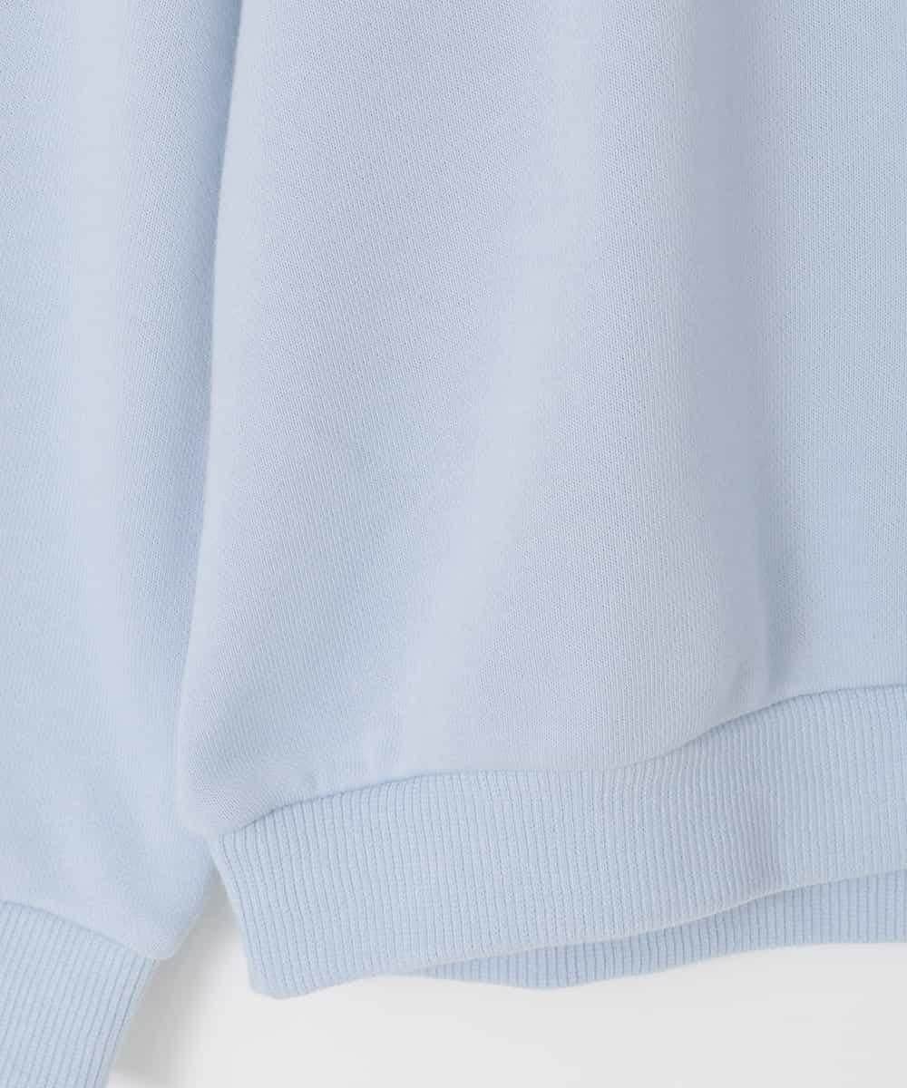 KJKAD51018 a.v.v KIDS(アー・ヴェ・ヴェ) [100-160]【WEB限定商品/サテンリボンがカワイイ】リボン付きロゴトレーナー ライトブルー