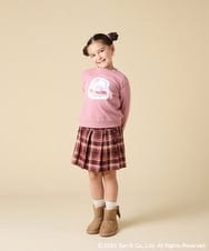 KJKAD80034 a.v.v KIDS(アー・ヴェ・ヴェ) [100-140]すみっコぐらしスパンコールトレーナー ピンク