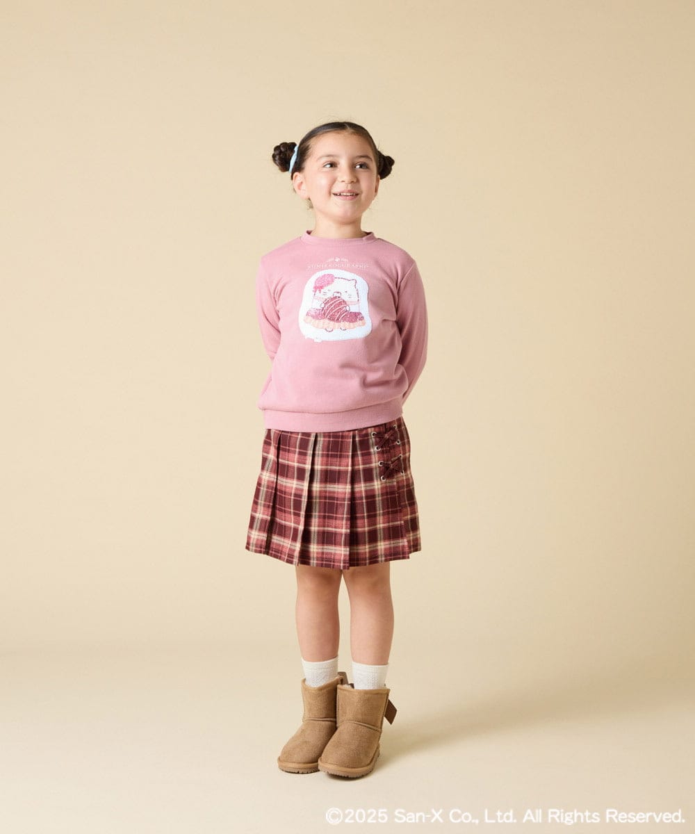 KJKAD80034 a.v.v KIDS(アー・ヴェ・ヴェ) [100-140]すみっコぐらしスパンコールトレーナー ピンク