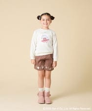 KJKAD80034 a.v.v KIDS(アー・ヴェ・ヴェ) [100-140]すみっコぐらしスパンコールトレーナー ピンク