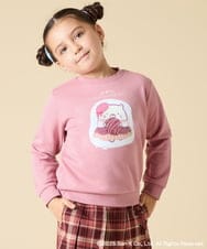 KJKAD80034 a.v.v KIDS(アー・ヴェ・ヴェ) [100-140]すみっコぐらしスパンコールトレーナー ピンク