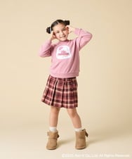 KJKAD80034 a.v.v KIDS(アー・ヴェ・ヴェ) [100-140]すみっコぐらしスパンコールトレーナー ピンク