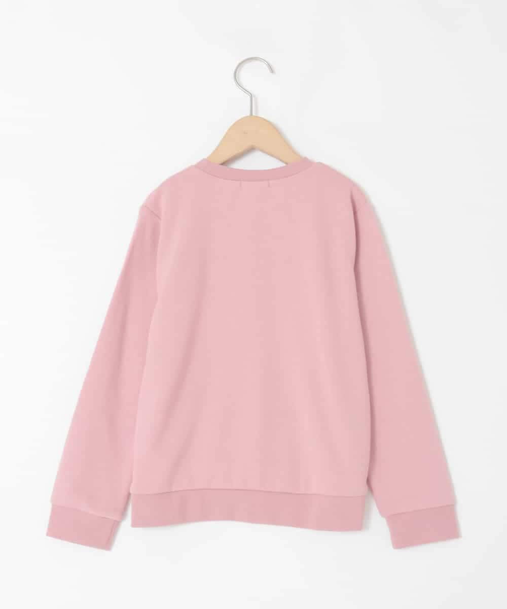 KJKAD80034 a.v.v KIDS(アー・ヴェ・ヴェ) [100-140]【a.v.v限定デザイン/アートが変わるスパンコール/しろくまとねこ/とかげとぺんぎん】すみっコぐらしスパンコールトレーナー ピンク