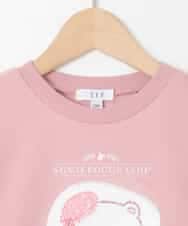 KJKAD80034 a.v.v KIDS(アー・ヴェ・ヴェ) [100-140]【a.v.v限定デザイン/アートが変わるスパンコール/しろくまとねこ/とかげとぺんぎん】すみっコぐらしスパンコールトレーナー ピンク