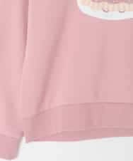 KJKAD80034 a.v.v KIDS(アー・ヴェ・ヴェ) [100-140]【a.v.v限定デザイン/アートが変わるスパンコール/しろくまとねこ/とかげとぺんぎん】すみっコぐらしスパンコールトレーナー ピンク