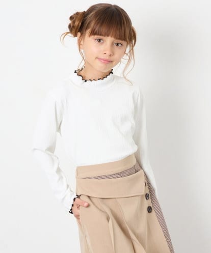 KJKAG08026 a.v.v KIDS [120-160]ハイネックテレコ