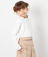 KJKAG08026 a.v.v KIDS(アー・ヴェ・ヴェ) [100-160]ハイネックテレコ ホワイト
