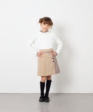KJKAG08026 a.v.v KIDS(アー・ヴェ・ヴェ) [100-160]ハイネックテレコ ホワイト
