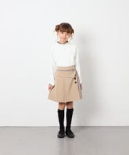 KJKAG08026 a.v.v KIDS(アー・ヴェ・ヴェ) [100-160]ハイネックテレコ ホワイト