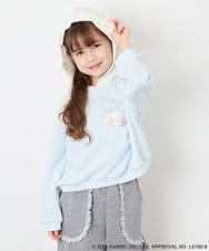KJKAG15054 a.v.v KIDS(アー・ヴェ・ヴェ) [110-140][コラボ]シナモンロール耳付きパーカー ライトブルー