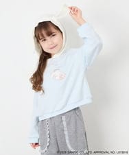 KJKAG15054 a.v.v KIDS(アー・ヴェ・ヴェ) [110-140][コラボ]シナモンロール耳付きパーカー ライトブルー