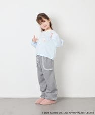 KJKAG15054 a.v.v KIDS(アー・ヴェ・ヴェ) [110-140][コラボ]シナモンロール耳付きパーカー ライトブルー