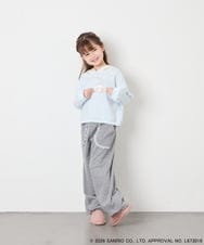 KJKAG15054 a.v.v KIDS(アー・ヴェ・ヴェ) [110-140][コラボ]シナモンロール耳付きパーカー ライトブルー