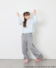 KJKAG15054 a.v.v KIDS(アー・ヴェ・ヴェ) [110-140][コラボ]シナモンロール耳付きパーカー ライトブルー