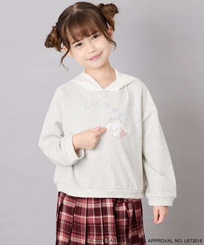 KJKAG15054 a.v.v KIDS [110-140][コラボ]シナモンロール耳付きパーカー