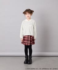KJKAG15054 a.v.v KIDS(アー・ヴェ・ヴェ) [110-140][コラボ]シナモンロール耳付きパーカー ライトグレー