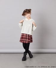 KJKAG15054 a.v.v KIDS(アー・ヴェ・ヴェ) [110-140][コラボ]シナモンロール耳付きパーカー ライトグレー