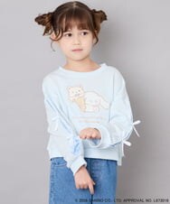 KJKAG16049 a.v.v KIDS(アー・ヴェ・ヴェ) [110-140][コラボ]シナモン袖ストライププルオーバー ライトブルー