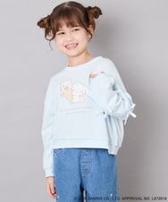KJKAG16049 a.v.v KIDS(アー・ヴェ・ヴェ) [110-140][コラボ]シナモン袖ストライププルオーバー ライトブルー