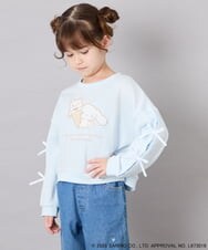 KJKAG16049 a.v.v KIDS(アー・ヴェ・ヴェ) [110-140][コラボ]シナモン袖ストライププルオーバー ライトブルー