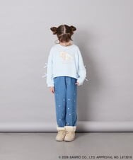 KJKAG16049 a.v.v KIDS(アー・ヴェ・ヴェ) [110-140][コラボ]シナモン袖ストライププルオーバー ライトブルー
