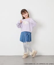 KJKAG16049 a.v.v KIDS(アー・ヴェ・ヴェ) [110-140][コラボ]シナモン袖ストライププルオーバー ラベンダー