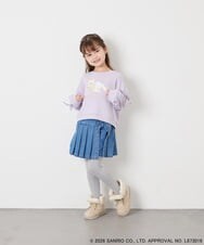 KJKAG16049 a.v.v KIDS(アー・ヴェ・ヴェ) [110-140][コラボ]シナモン袖ストライププルオーバー ラベンダー