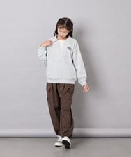 KJKAG19039 a.v.v KIDS(アー・ヴェ・ヴェ) [140-150]【男女兼用】シャツレイヤー風ヘンリーネックPO ライトグレー