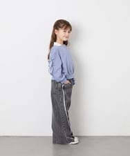 KJKAG21029 a.v.v KIDS(アー・ヴェ・ヴェ) [120-160]【WEB限定】襟付きリボントレーナー ライトブルー