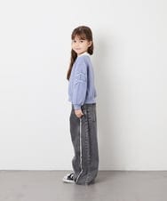 KJKAG21029 a.v.v KIDS(アー・ヴェ・ヴェ) [120-160]【WEB限定】襟付きリボントレーナー ライトブルー