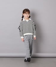 KJKAG21029 a.v.v KIDS(アー・ヴェ・ヴェ) [120-160]【WEB限定】襟付きリボントレーナー アイボリー