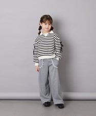 KJKAG21029 a.v.v KIDS(アー・ヴェ・ヴェ) [120-160]【WEB限定】襟付きリボントレーナー アイボリー