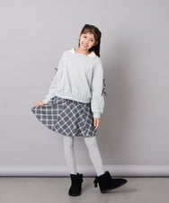 KJKAG21029 a.v.v KIDS(アー・ヴェ・ヴェ) [120-160]【WEB限定】襟付きリボントレーナー ライトグレー