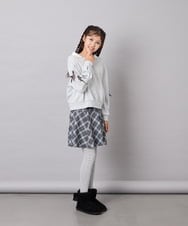 KJKAG21029 a.v.v KIDS(アー・ヴェ・ヴェ) [120-160]【WEB限定】襟付きリボントレーナー ライトグレー