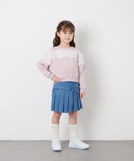 KJKAG22029 a.v.v KIDS(アー・ヴェ・ヴェ) [120-160]【WEB限定】レーストレーナー ピンク