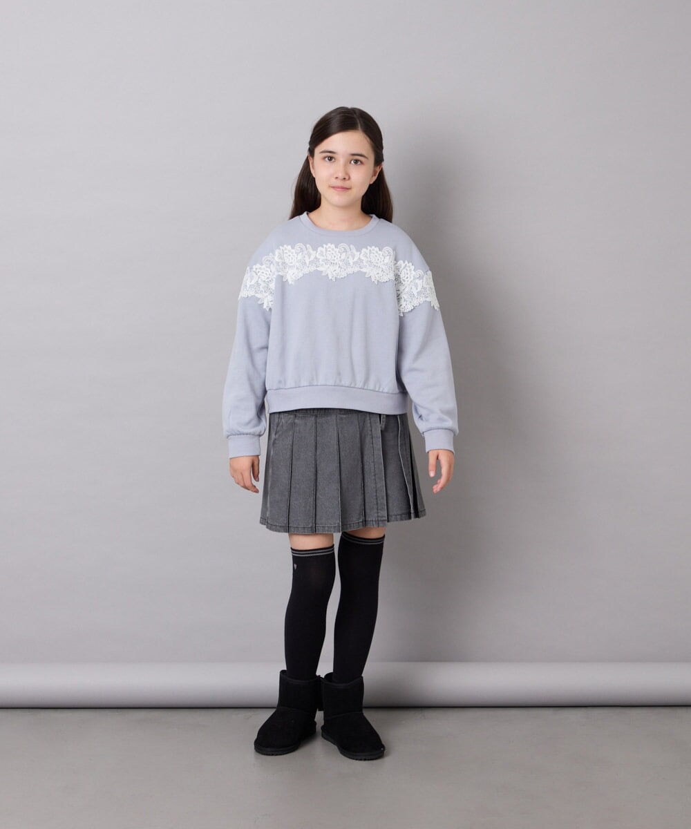 KJKAG22029 a.v.v KIDS(アー・ヴェ・ヴェ) [120-160]【WEB限定】レーストレーナー ライトブルー